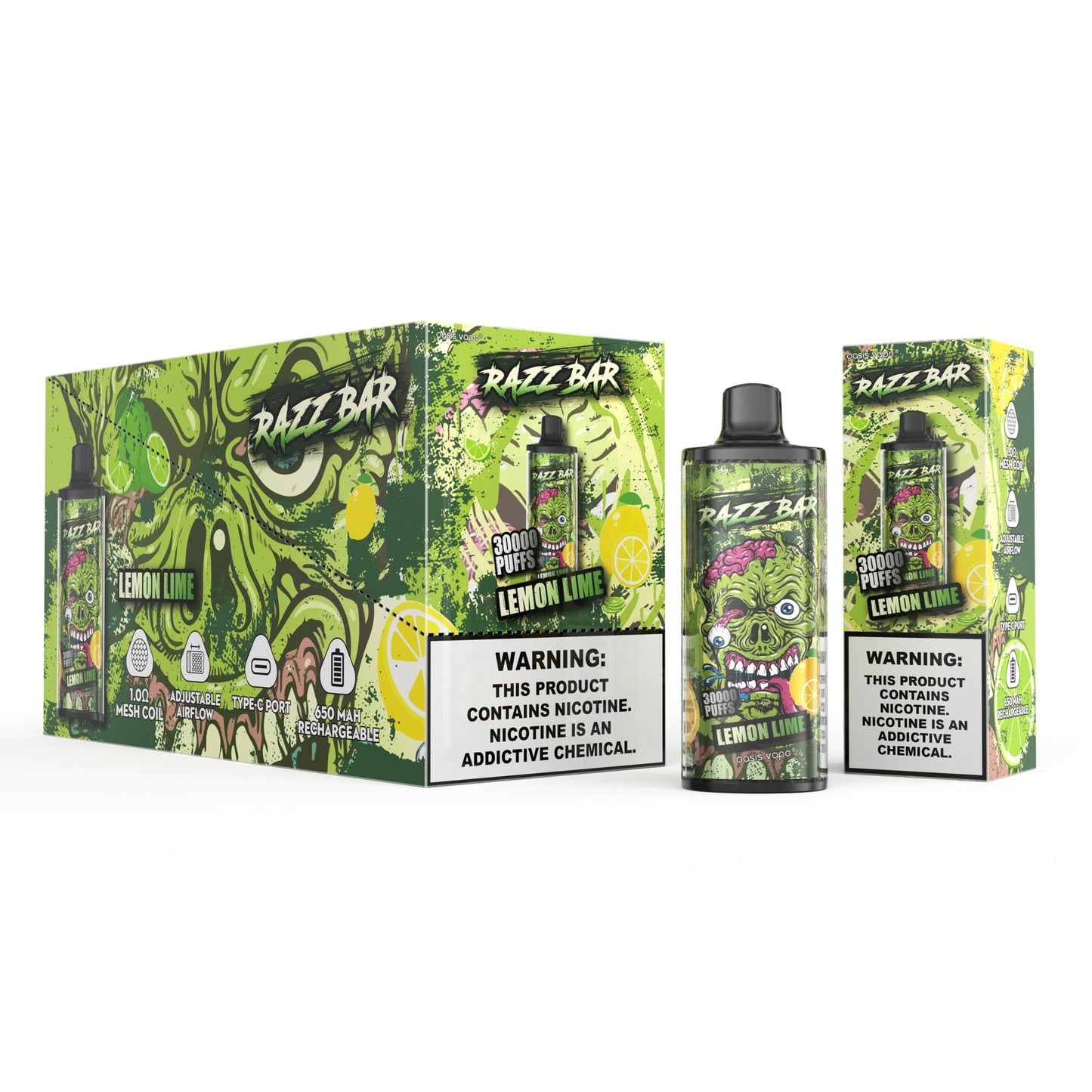 RAZZBAR 30K LEMON LIME