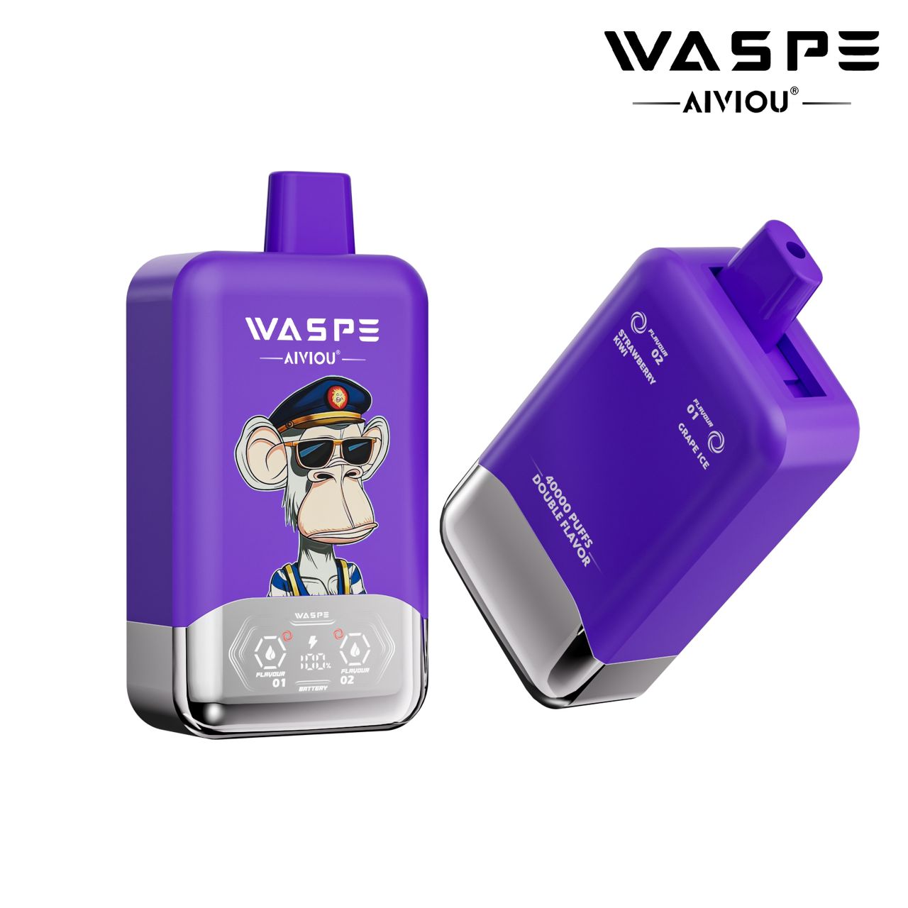 WASPE 40K STRAWBERRY KIWI / GRAPE ICE