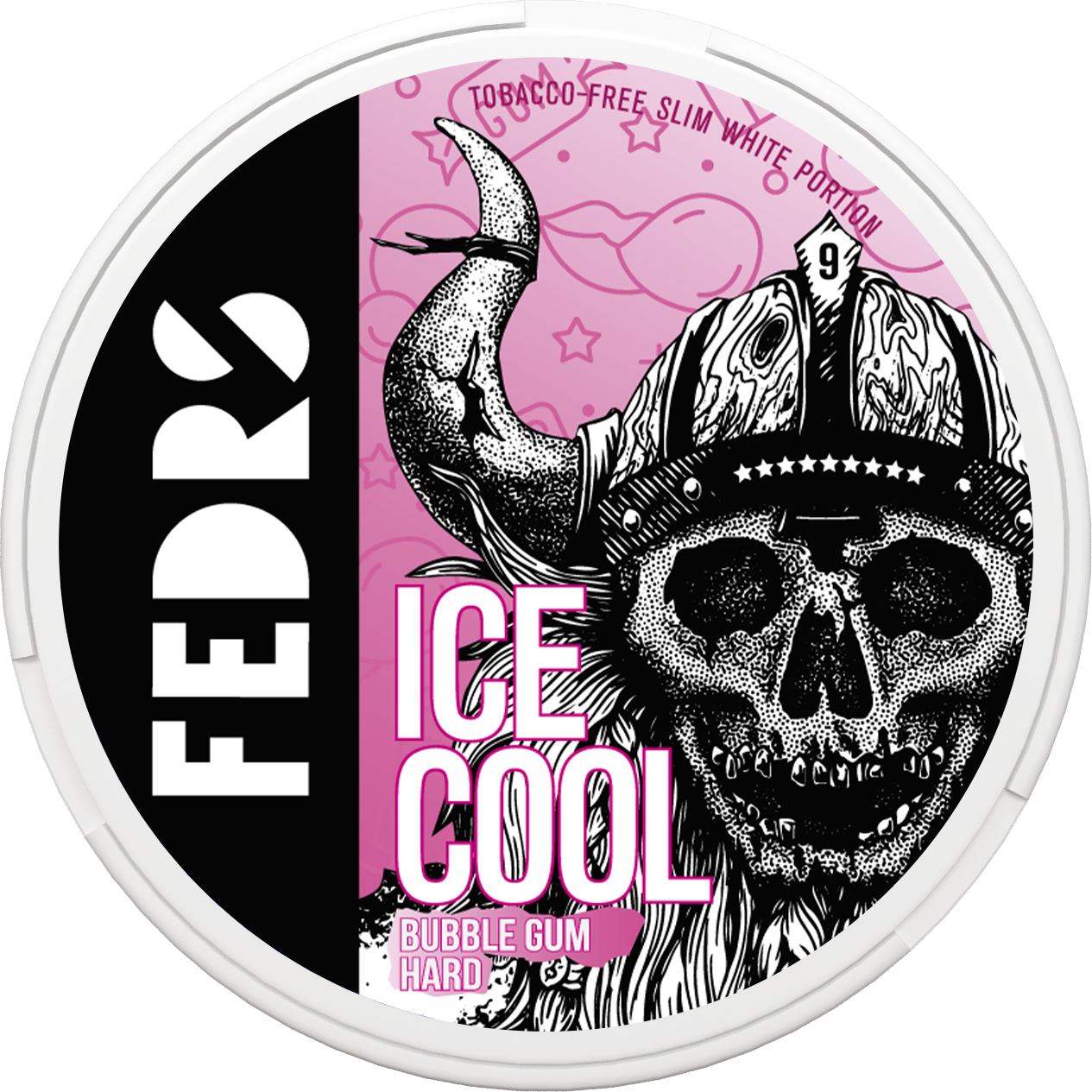 FEDRS ICE COOL HARD BUBBLE GUM 65MG/G